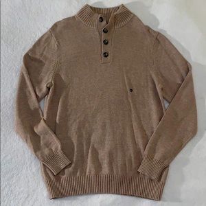 Button Mock neck Pullover Sweater; G.H. Bass and c